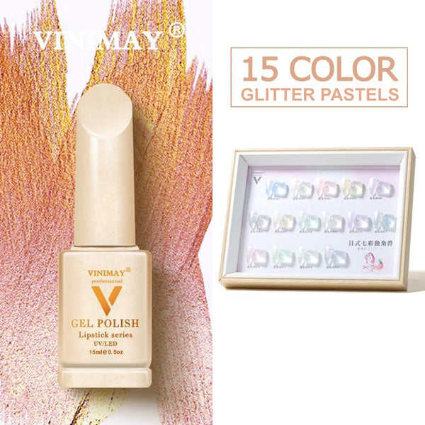VINIMAY® Gel Polish - Glitter Pastels Collection