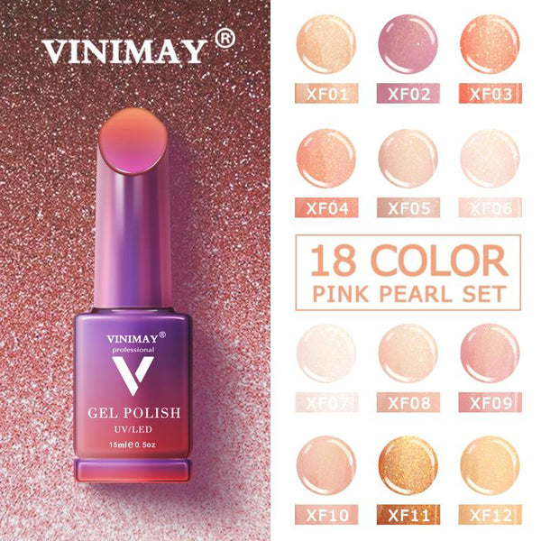 VINIMAY® Gel Polish - Pink Pearl Collection