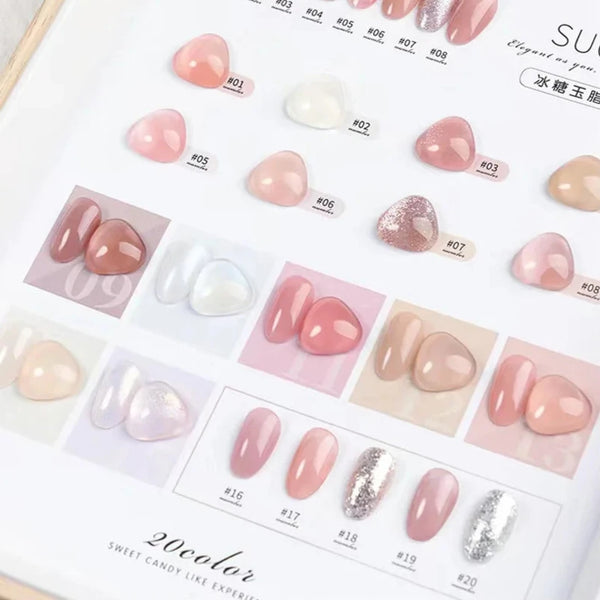 vinimay professional crystal sugar translucent gel polish collection