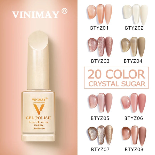 vinimay professional crystal sugar translucent gel polish collection