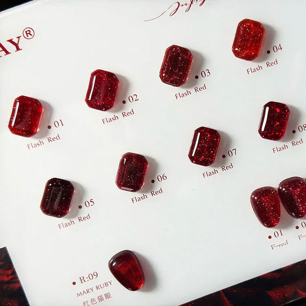 vinimay professional gel polish sparkly red collection glitter gel polish glitter nails sparkly shinny