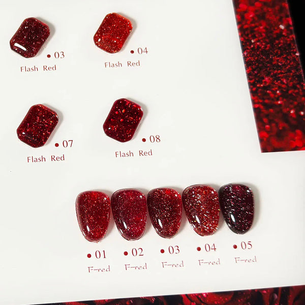 vinimay professional gel polish sparkly red collection glitter gel polish glitter nails sparkly shinny