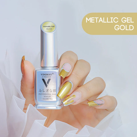 vinimay professional metallic mirror gel gold silver rose gold