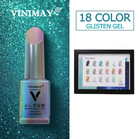VINIMAY® Gel Nail Polish - Glisten Gel FULL SET x 18