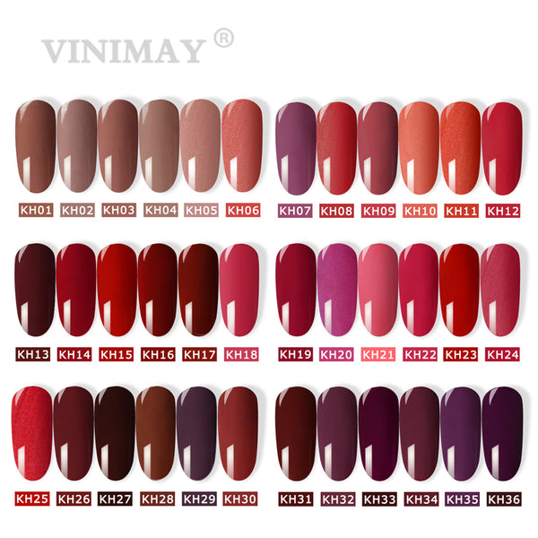 VINIMAY® Gel Nail Polish - Lipstick Color FULL SET x 36