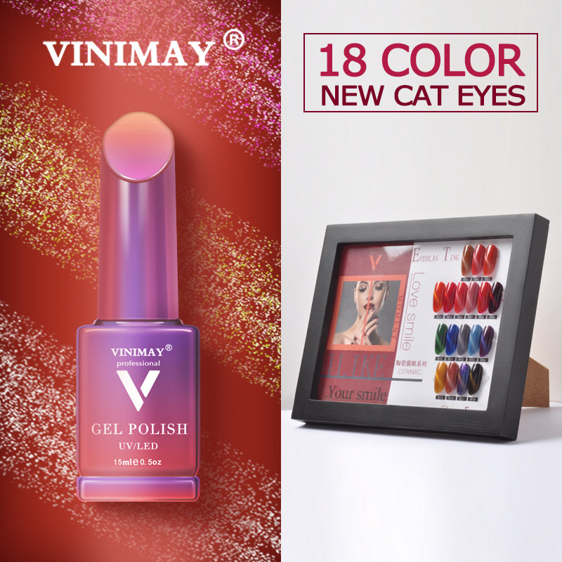 VINIMAY® Gel Nail Polish - Cat Eye FULL SET x 18