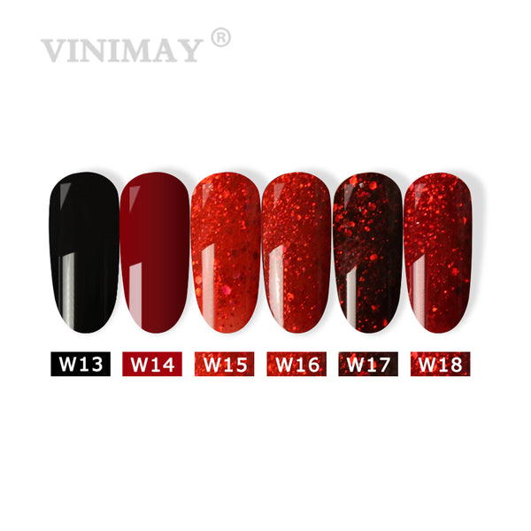 VINIMAY® Gel Nail Polish - Red Wine FULL SET x 18