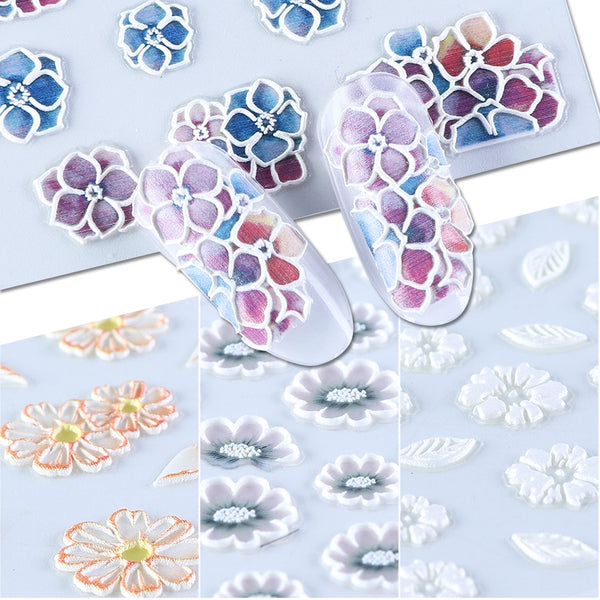 3D Floral Nail Stickers