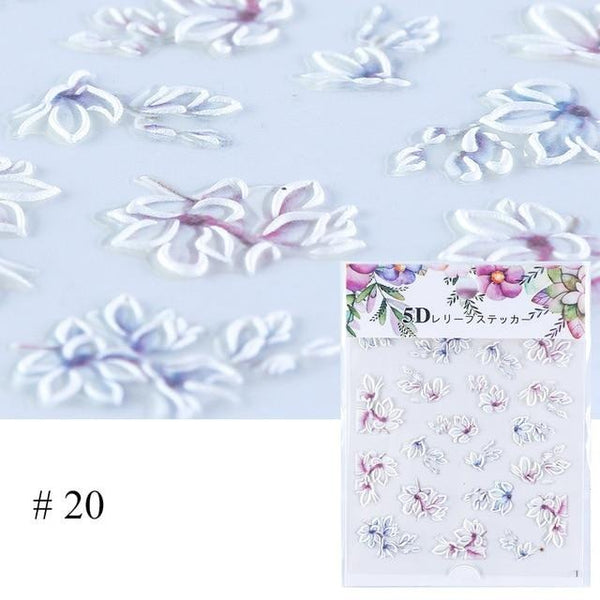 3D Floral Nail Stickers