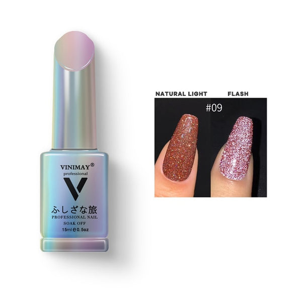 vinimay professional reflective glitter gel polish