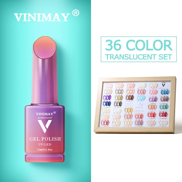 VINIMAY® Gel Nail Polish - Translucent FULL SET x 36
